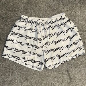 Men's White Graphic Swim Trunks